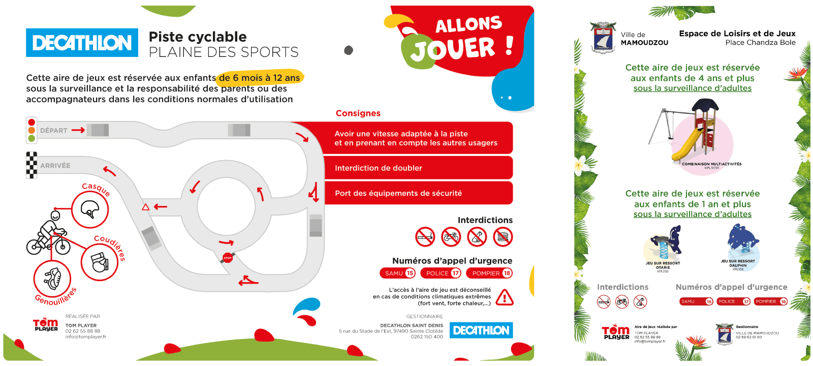 Panneaux légaux sur aires de jeux