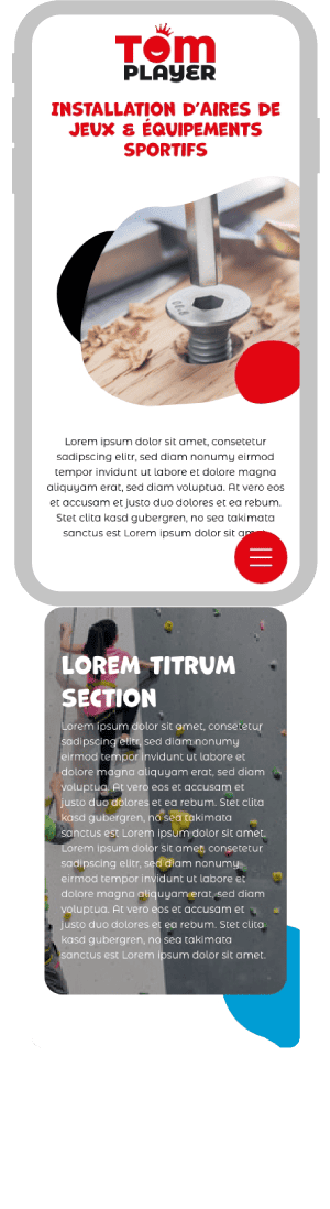 Webdesign mobile "Services" site TOM PLAYER