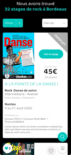 Affiche de danse partenaire, cours complet à Nantes, 45€, adultes/adolescents.