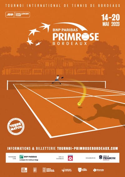 Affiche TOURNOI TENNIS VILLA PRIMROSE BORDEAUX 2023